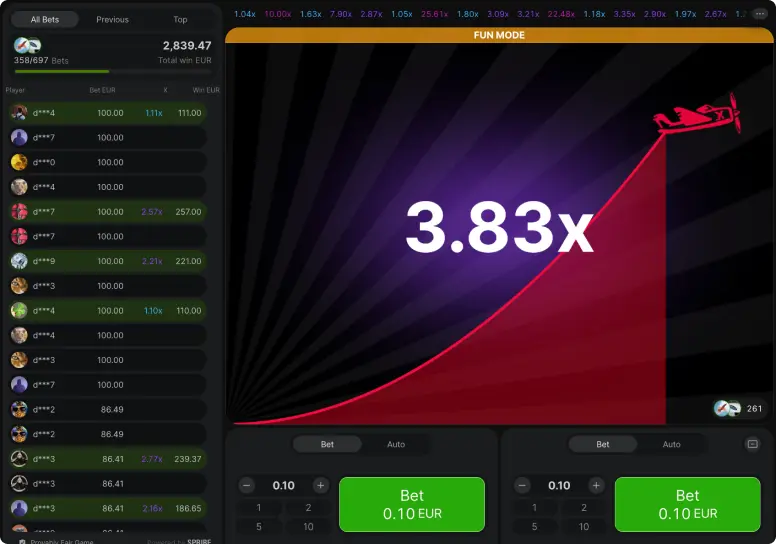 Aviator Crash Game Screenshots