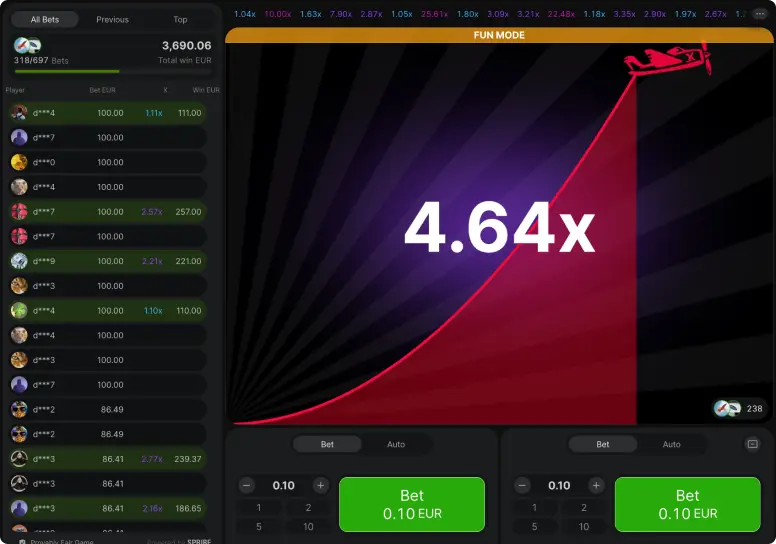 Aviator Casino Screenshots